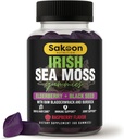 Irish Sea Moss Gummies with Elderberry & Black Seed Oil - Ongizate orokorra | Rich in Vitamins, Raspberry Flavor | 60 Gummies