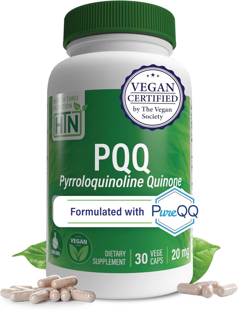 Y tế Thru Nutrrition PQ 20mg 30 Phục vụ Pyrroloquinline Quinone là DiffQQ khuyến khích sự phân loại sinh học Mitcholonal Phụ