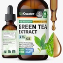 BIO KRAUTER Green Tea Extract Liquid Drops - Green Tea Supplements - Antioxidant iturburua - Alcohol and Sugar Free - 2 Fl.Oz.