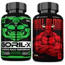 ONL Men's Testosterone Booster Bundle - GORIL-X & Bull Blood | Enhance Strength, Stamina & Energy | with Horny Goat Weed, Maca, Tongkat Ali, Tribulus - 120 Capsules