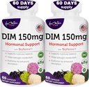 Women’s DIM Complex 150mg - Bioperine Estrogen Balancing Pills for Menopause & Hot Flashes Relief Support Hormonal Acne Powerful Supplement - 60 Capsules - Made in USA