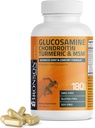 Bronson Glucosamine Chondroitin Turmeric & MSM Advanced Joint & Cartilage Formula, Поддръжка Здрави съединения, Мобилност & Картотеки - Non-GMO, 180 капсули