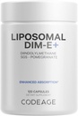 Кодage Liposomal DIM Supplement - 4 місяці Постачання вітамінів DIM і SGS, Помигранат, Брокколі, вітамін Е Ізомери Tocopherols Alpha Beta Gamma Delta - Liposomal Formula - Gluten-Free - 120 Капсули