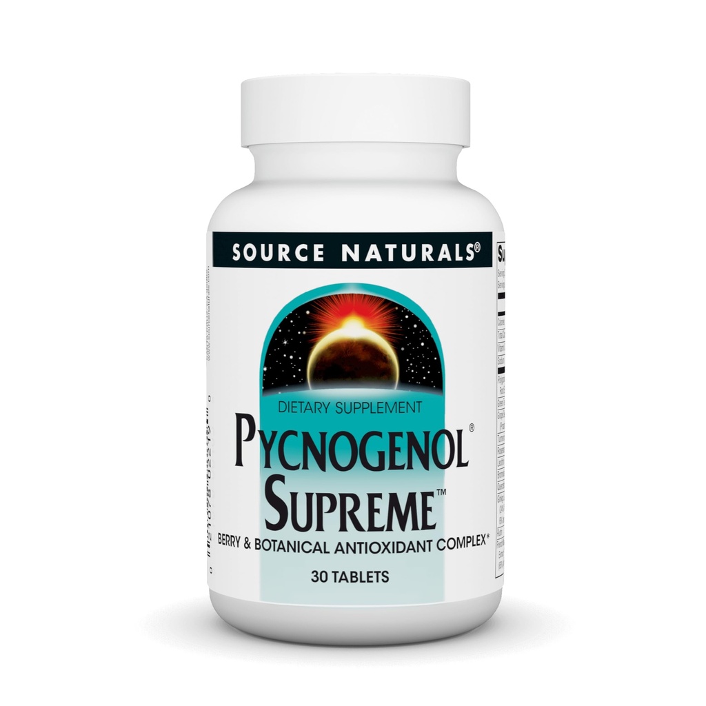 Source Naturals, Pycnogenol Supreme - 30 Tablets | Berry & Botanical Antioxidant Complex*