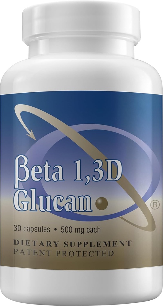 Supplemento di supporto Immune ad alta purezza Beta Glucan 500 mg per capsula (b-glucan Fiber) (Pack of 1)