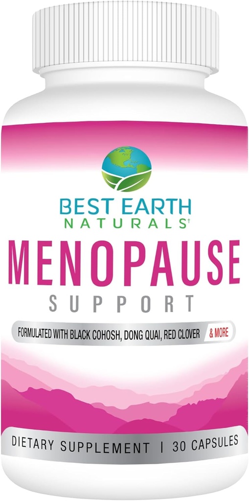 Hot Flashes üçün ən yaxşı Earth Naturals Menopause Support, Mood Swings, Night ters, sağlam Hormon Levels və daha çox. Black Cohosh, Chasteberry və daha çox
