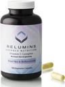 Reluminai Advanced Vitaminas C papildas su Rose HIPS - 1000mg vitamino C, Imuninė parama ir kolageno gamyba, Pagaminta JAV - 180 kapsulės (90- diena tiekimas)