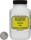 Charcoal attivato [C] 100% ACS Grade corso Granules 4 Oz in una bottiglia Space-Saver USA