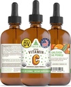 RawGuru Organic Vitamin C Tinctuur - Liquid Vitamin C with Trace Minerals - Nano-Processed Antioxidant & Immuun Support Supplement Tinctuur - 30 porties Vegan Drops per 120 ml, Pack of 1