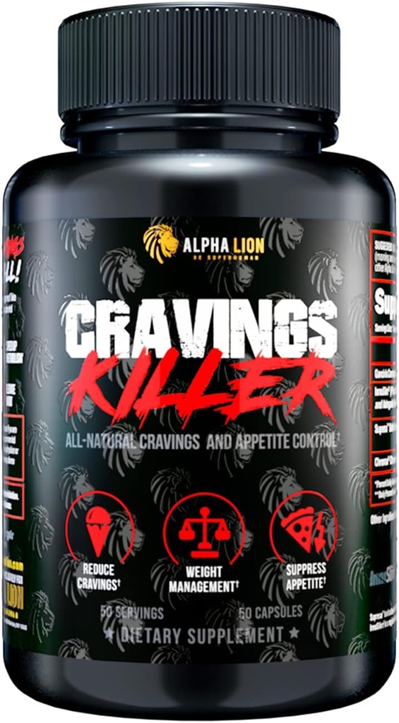 Alpha Lion Cravings Killer Addition with Shaft Extract & Garcinia Cambogia Extract for Метаболизъм & Diet Support, Helps Control Hunger & More (50 капсули)