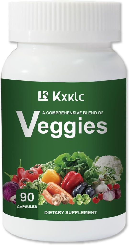 Veggies -Große Nahrungsergänzung mit Super-Food Gemüse für Frauen, Männer und Kinder-90 Veggie Kapseln mit hohen Vitaminen & Minerals. (Veggies 1 Pack)
