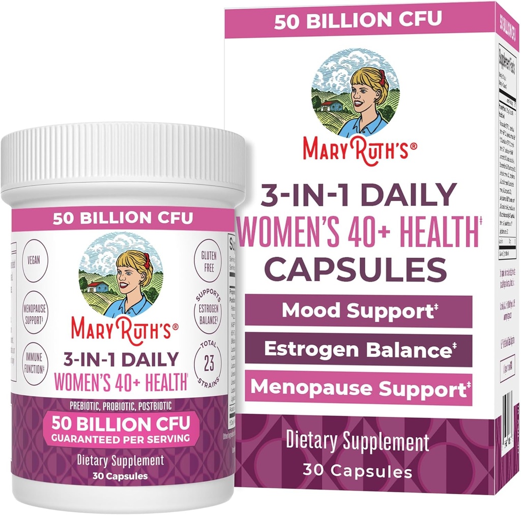 MaryRuth Organics 3-in-1 Daily Health 40+ Probiotice pentru femei 