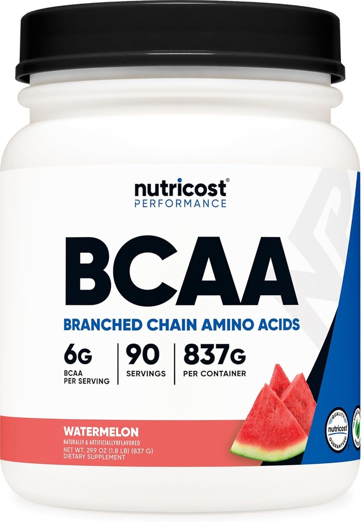 Nutricost BCAA Proszek (Arbuz, 90 Serv) - Optymalny 2: 1: 1 Stosunek