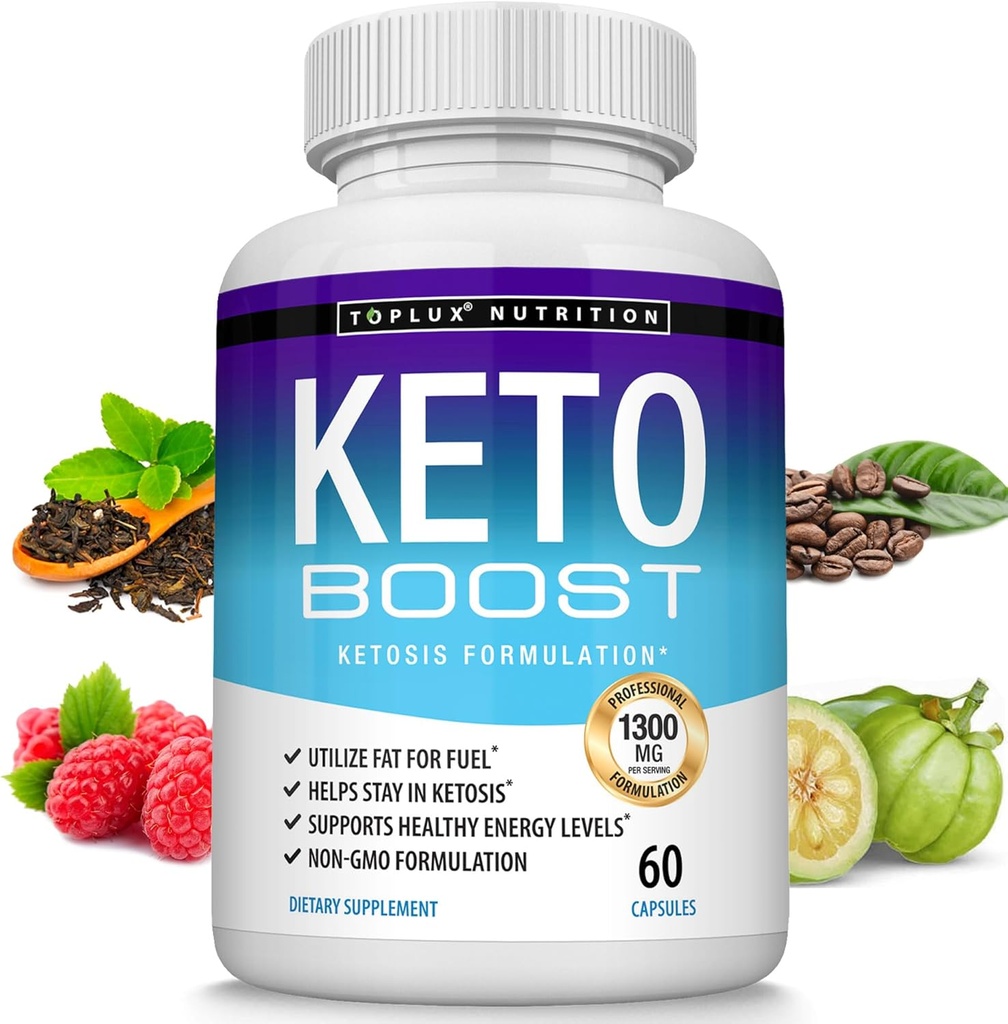Keto Boost Diet Suplement Ketosis - Natural Exgenous Keto Formula Support Energy & Focus, Zaawansowane Ketones dla Ketogenic Diet, Keto Diet Pigułki, dla mężczyzn Kobiety