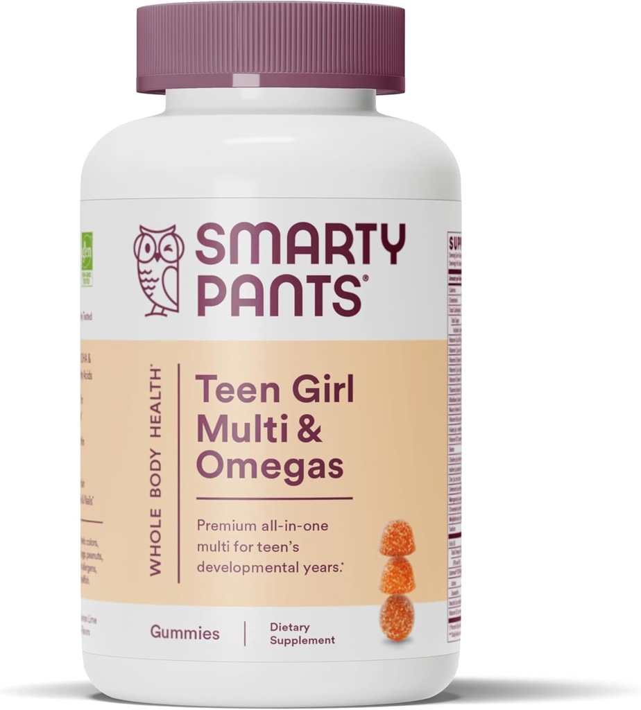 SmartPants nastolatka Multi & Omegas Gummies, 90 Hrabia