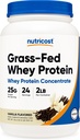 Nutricost Grass-Fed Whey Protein Concentrate (Vanilla) 2LBS - Undenatured, 비 GMO, 글루텐 무료