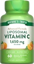Nature's Truth Liposomal 비타민 C | 1650mg | 60 Softgels | 비 GMO & 글루텐 무료 보충