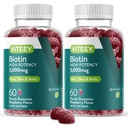 VITEEY Biotin Gummies for Hair Skin and Nails - Biotin for Hair Growth Gummies - 5000 mcg - Vegan, Gluten-Free, Non-GMO – 120 Count