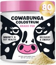 SonoHealth Cowabunga Colostrum - Premium, Pure " Unaltered Colostrum Powder Suplemento - para Immune Support, Gut Health, Muscle Recovery " Wellness - Kosher " Halal Certified Calostro