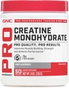 GNC Pro desempenho Creatina Monohidrato Pó para Mulheres e Homens, 5g Creatina por serviço, Construção muscular, Produção de energia, Endurance, Desempenho, 50 Servings