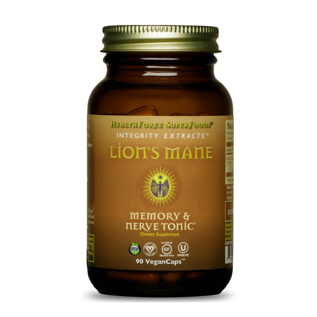 HEALTHFORCE SUPERFOODS Integrity Extracts Lion's Mane – Capsules - 90 Vegan Capsules