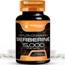POUNES LABSRX Berberine suplementari 15.000mmg - Berberine amb la Canyella Ceylon, en general implementació de Capsules - 120 Capsules (Pck of 1)