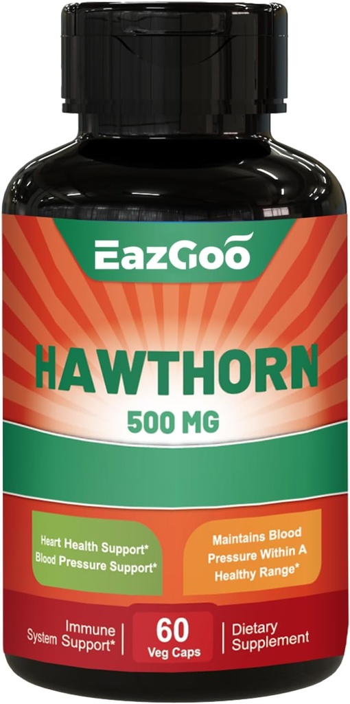 Hawthorn Berry Capsules-Antioxidant, Circulation Support-Hawthorne Supplement- 60 Capsule Vegan, Non OGM