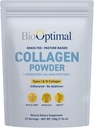 BioOptimale Collagen Peptide Powder - Grass-Fed, Weide-Raised Hydrolyzed Protein Supplement für Haut, Haar, & Nails - Non-GMO, Zero Sugar Daily Supplement for Men & Women (22 Servings)