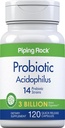 (原始内容存档于2018-12-09) (英语). Piping Rock Probiotic Acidophilus Capsules for Women and Men – 3illion Live Cults – 120 Pills – 14 Strains Supplement – Non-GMO, Gluten Free.