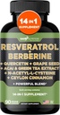 Gade Nutrition Resveratrol Berberine Quercetin Grape Seed Extract Green Tea Extract N-Acetyl Cysteine - 14 in 1 Complex supplement for Women " Men with Potent Antioxidants - made in USA