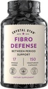 Crystal Star Fibro Defense, 150 Capsules - vú & Uterine Y tế giữa thời kỳ - phụ nữ và thực vật nữ, không GMO