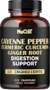 Cayenne Pepper Suplemento con Turmeric Curcumin Root, Ginger Root, Ceylon Cinnamon Bark " Más - Sistema Inmunitario, Salud Conjunta " Asistencia sanitaria digestiva - 210 cápsulas