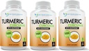 Turmeric Curcumin supplement - 2250mg/d - Veggie Caps - 95% Curcuminoids with Black Pepper Extract (Bioperine) - 750mg Capsules - 100% Organic - Most Powerful Turmeric (Pack of 3)
