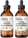 野性与有机 Imune 蘑菇 丁香 4 fl oz & Cordyceps 丁香 4 fl oz