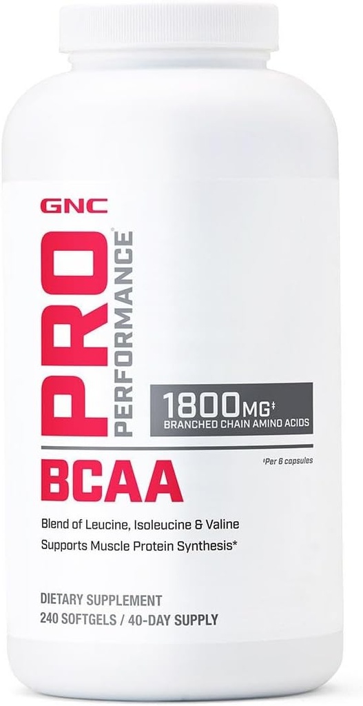 GNC Proport BCAA 1. 8g, el Partit 3r va provar apèndix pels homes i dones, la cadena amb branca Amino Acids, l'ident Amin Meucles Protein Syn Sytsis, 240 Softgelis, 40 SVG