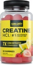 CON-CRET Creatine HCl Gummys for Men & Men & Women – 肌肉,认知,细胞能量支持 → 无布局或Cramps → USA Made → Berry Zing(60个计数)