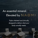 NAOMI Магнезиев глицинат - Bioactive Напълно Реактивирана Premium High Абсорбция - Подпомага мускулите, нервите и сърцето - Chelamax Магнезиев биглицинат - 90 капсули, 45 дневни доставки