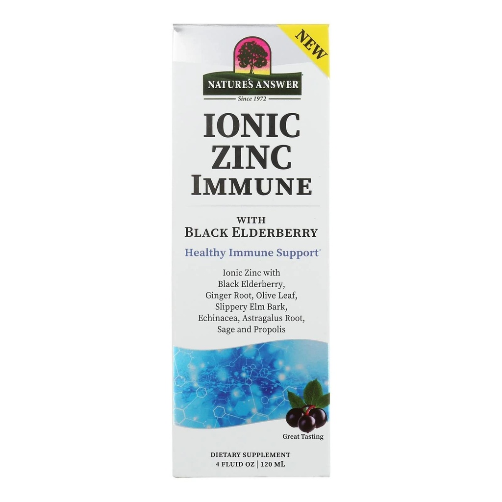 Nature's Answer Ionic Zinc Immune with Black Elderberry, 4 fl oz (120 ml)