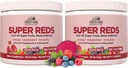 FARMAS DE PAÍS Super Vermelhos, Energizante Polifenol Superalimento, Mais de 40 Super Frutas e Berries, Poderosos Antioxidantes e Polifenóis, Suporta Energia, Suportes Circulação, 40 Servimentos, Cereja Misturada