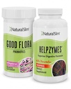 NaturalSlim Digestive Health Bundle – Good Flora & Helpzymes - Potent Probiotics & Powerful Digestive Enzymes for Better Digestion & Absorption of Food Nutrients | Formulated by Frank Suarez