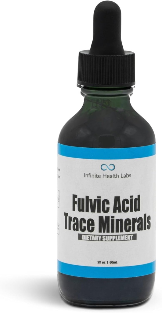 Fulvic Acid Trace Minerals supplement - 169 Servings - Humic Acid Multimineral Electrolyte Liquid drops - Bioavailable Extract