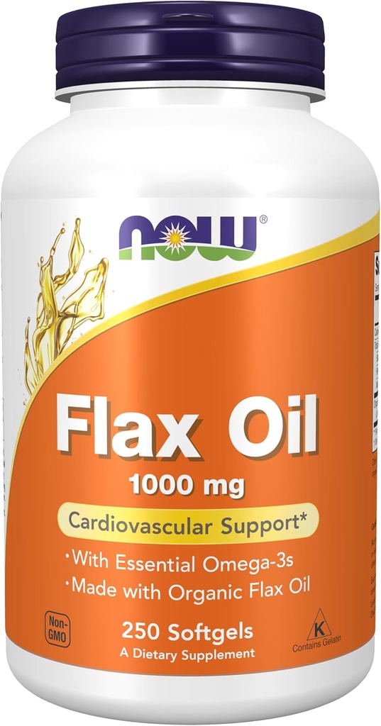Ümumi Flax Oil, Cardiovascular Support *, 250 Softgels