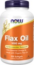 NOW Хранителни добавки, Flax Oil 1000 mg made with Organic Flax Oil, Claudio Support*, 250 Softgels