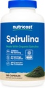 Nutricost Spirulina 3000mg, 180 Capsules for 30 Servings - CCOF Certified Made with Organic Spirulina, Gluten Free, Vegetarian
