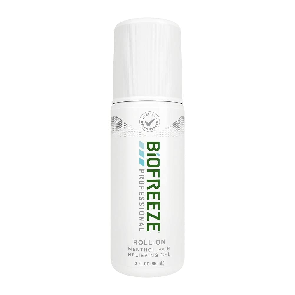 Biofreeze Professional Pain Relief Roll On, Knee & Lower Back Pain Relief, Arthritis Pain Reliever, Neck Pain Relief, Cooling Joint Pain Relief, Roll-On Menthol Gel 3 Fl Oz