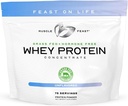 근육 Feast Grass-Fed Whey Protein Concentrate Powder, 모든 자연, 호르몬 무료 Pasture는 여성 및 남성, 클렌징, 비 GMO 및 글루텐 무료 Whey Concentrate, 5lb에 대한 Whey Protein Powder를 제기했습니다.