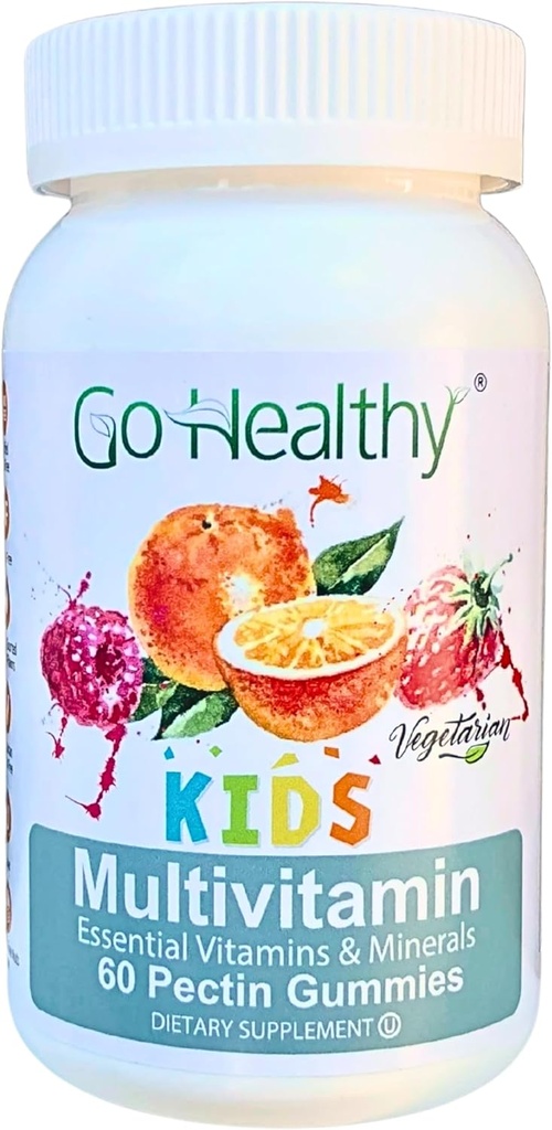 Go Healthy Kids Multivitamin Gummies, Immune Support, Kids Vitamin Gummies, Kosher Kid Vitamin, Halal, Non-GMO, Gluten-Free Tasty Gummy - 30 portioner