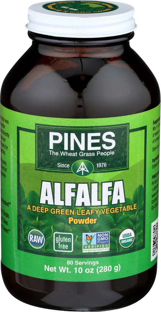 Pines Organic Alfalfa Powder, 10 Ounce