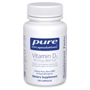 Pure Encapsulations Vitamin D3 10 mcg (400 IU) | Hypoallergenic Support for Bone, Breast, Cardiovascular, Colon and Immune Health | 120 Capsules
