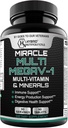 MEGAV-1 Multi- Vitamin, Superfood & Minerály - Denní multitivitamin s probiotikou, trávicí enzym, Houbový komplex pro srdeční zdraví, imunitní podpora, Energie & Stamina - 90 Tablet